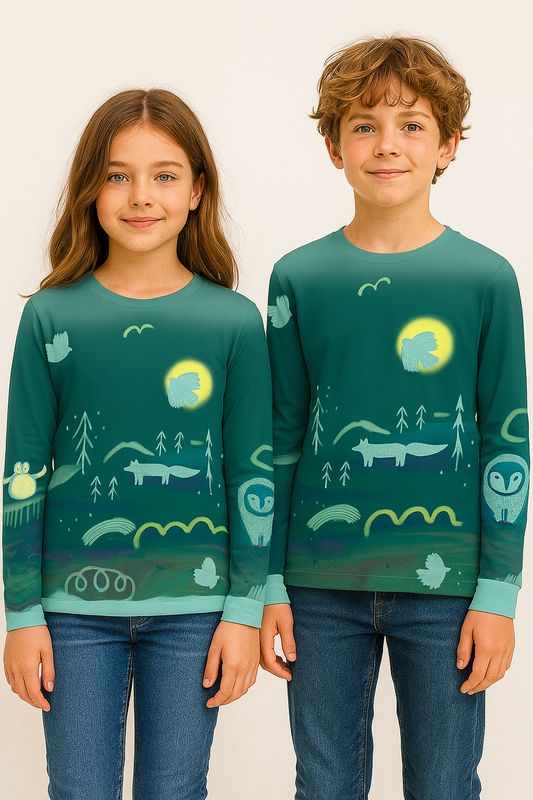 Dětské hřejivé funkční triko - zelené