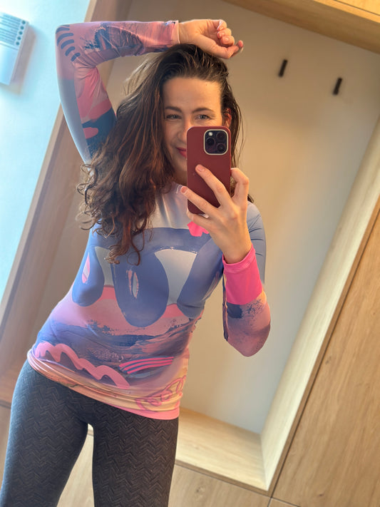 Hřejivé funkční triko - růžové