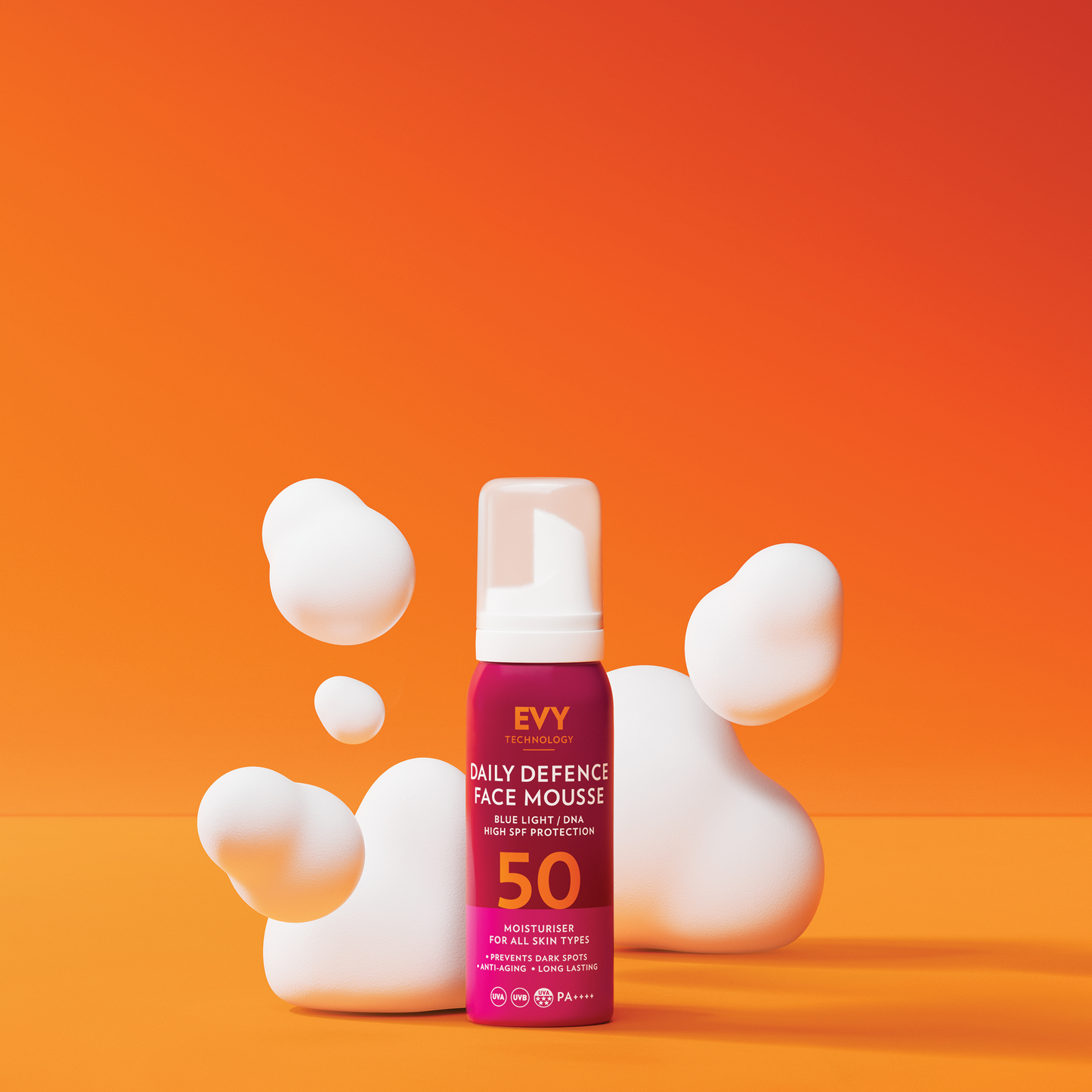 EVY Daily Defence Face Mousse Cancer Awareness SPF 50 (75ml)