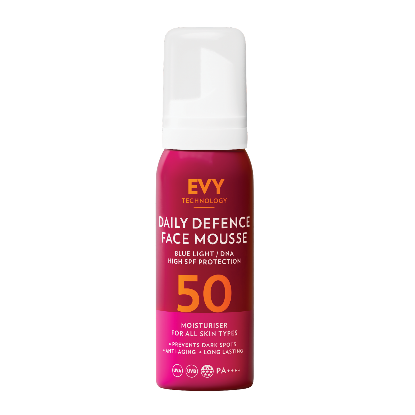 EVY Daily Defence Face Mousse Cancer Awareness SPF 50 (75ml)