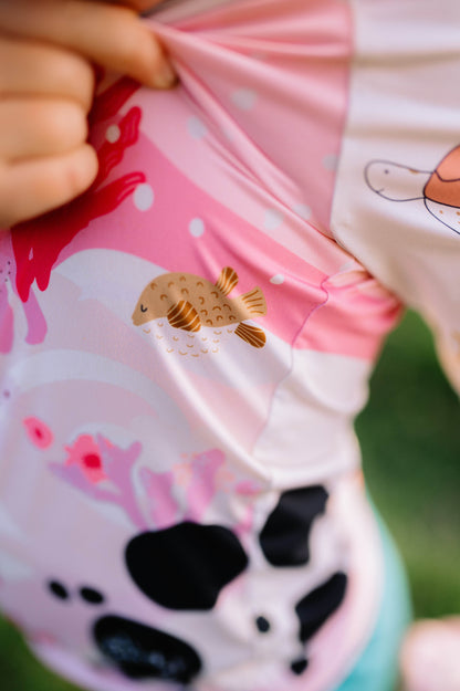 DĚTSKÉ OUTDOOR TRIKO S UPF 50 - růžové - Pihacheck