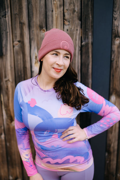 Funkční triko zimní, UPF 1000 - růžové