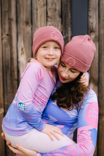 Dětské funkční triko zimní, UPF 1000 - růžové