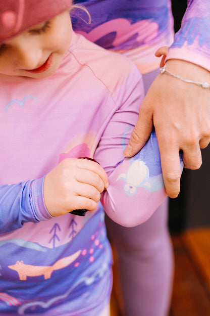 Dětské funkční triko zimní, UPF 1000 - růžové