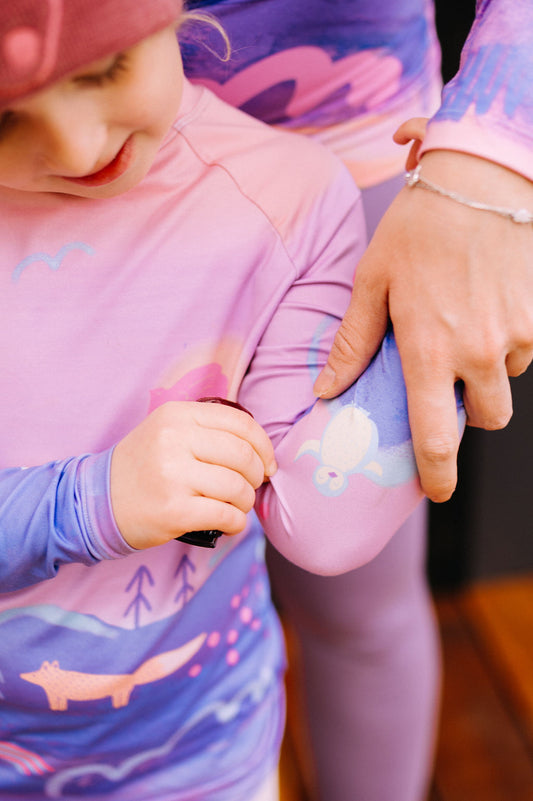 Dětské funkční triko zimní, UPF 1000 - růžové